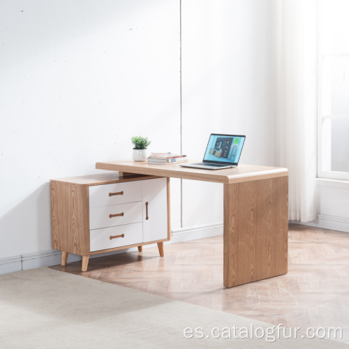 Muebles de oficina para la sala de estar, dormitorio, marco de madera contrachapada, escritorio de computadora marrón